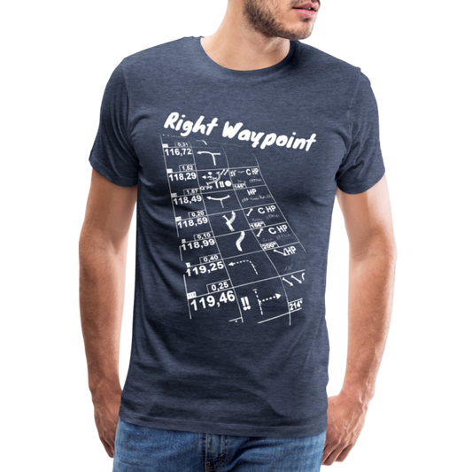 Right Waypoint - T-Shirt Men - Blau meliert